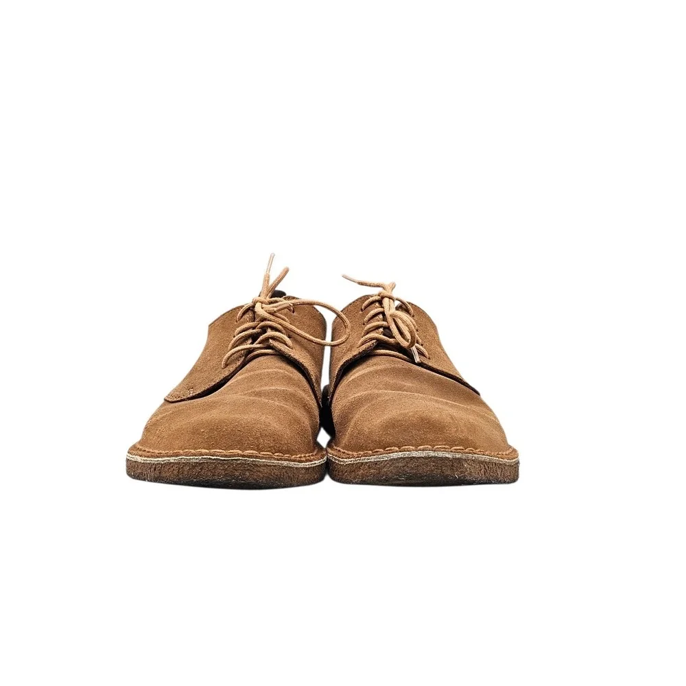 CLARKS Originals Men's Size 10 US EUC London Tan Suede Crepe Sole‎ Oxfords Shoes